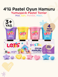 Let’s 4 Renk Pastel Oyun Hamuru