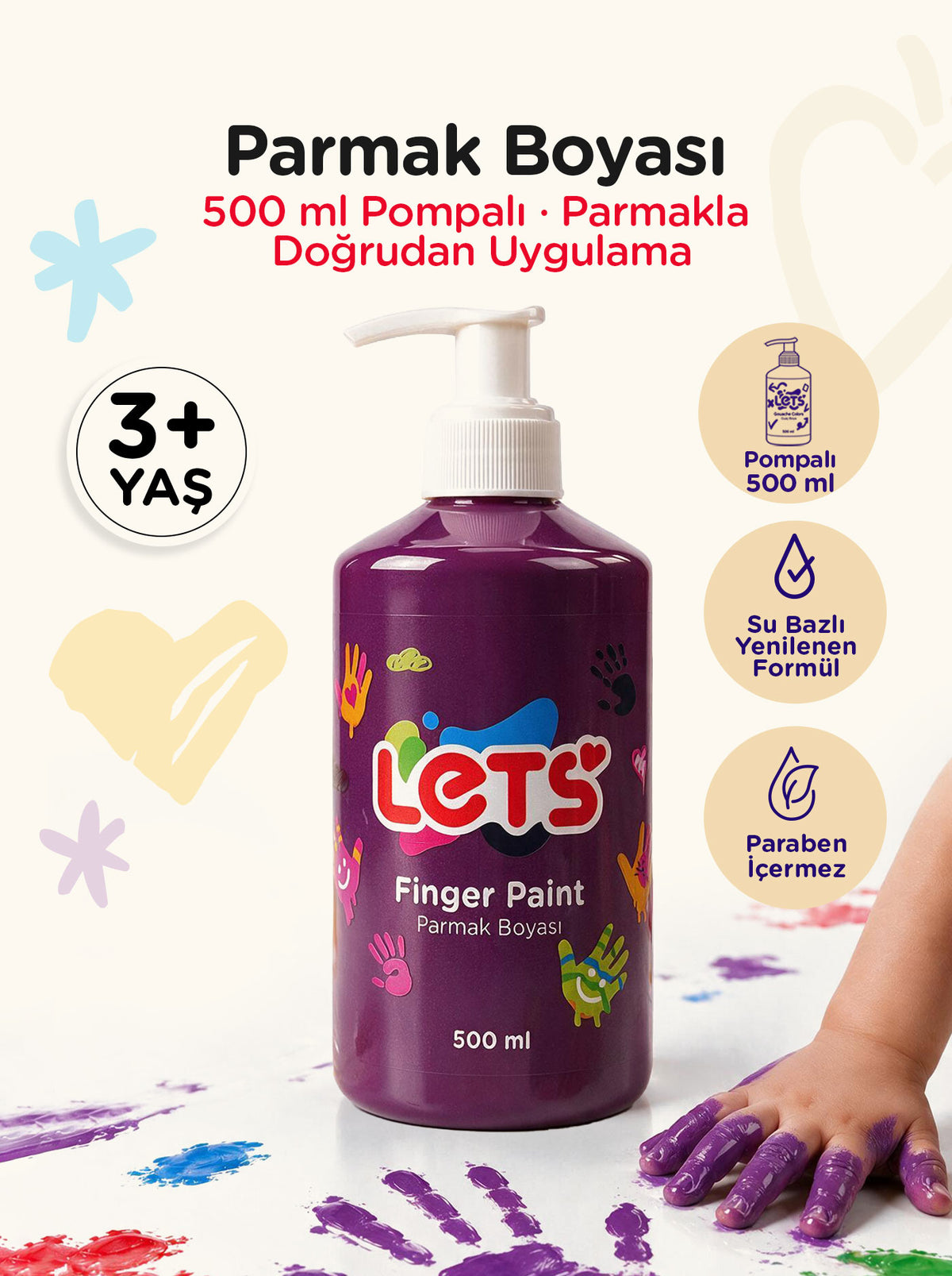 Let's Finger Paint – 500 ml | 6 Color Options 6