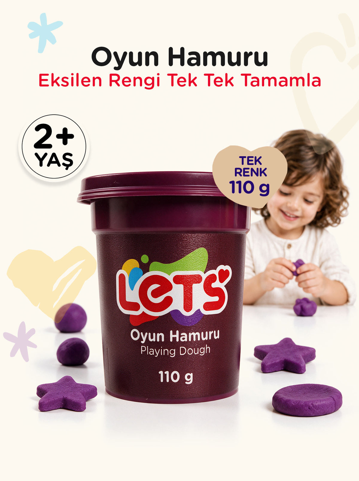 Let's Oyun Hamuru Tekli | 13 Renk Seçeneği 9