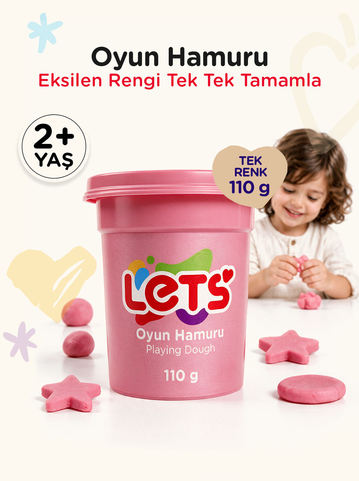 Let's Oyun Hamuru Tekli | 13 Renk Seçeneği