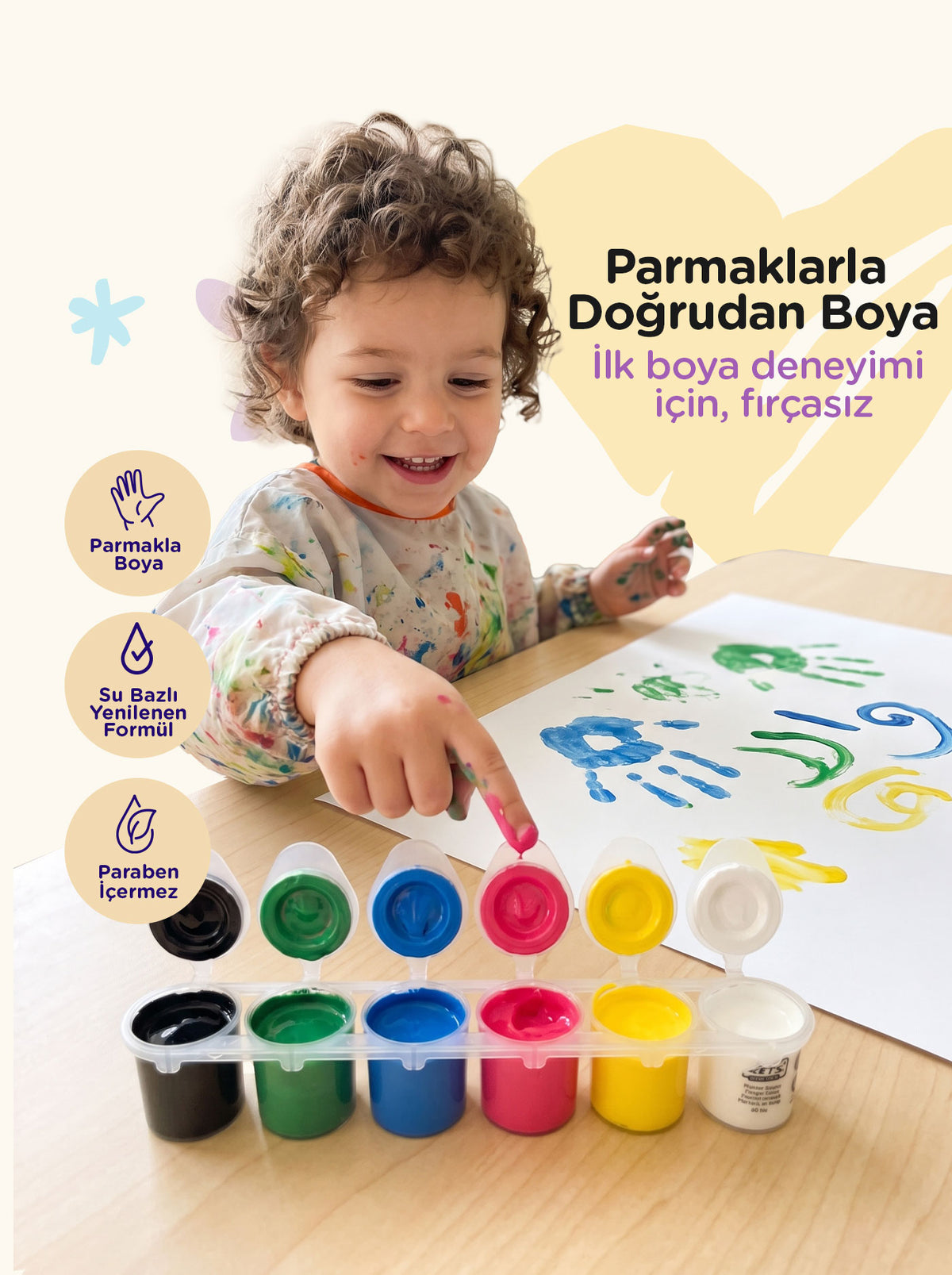 Let's Finger Paint Set – 6 Colors