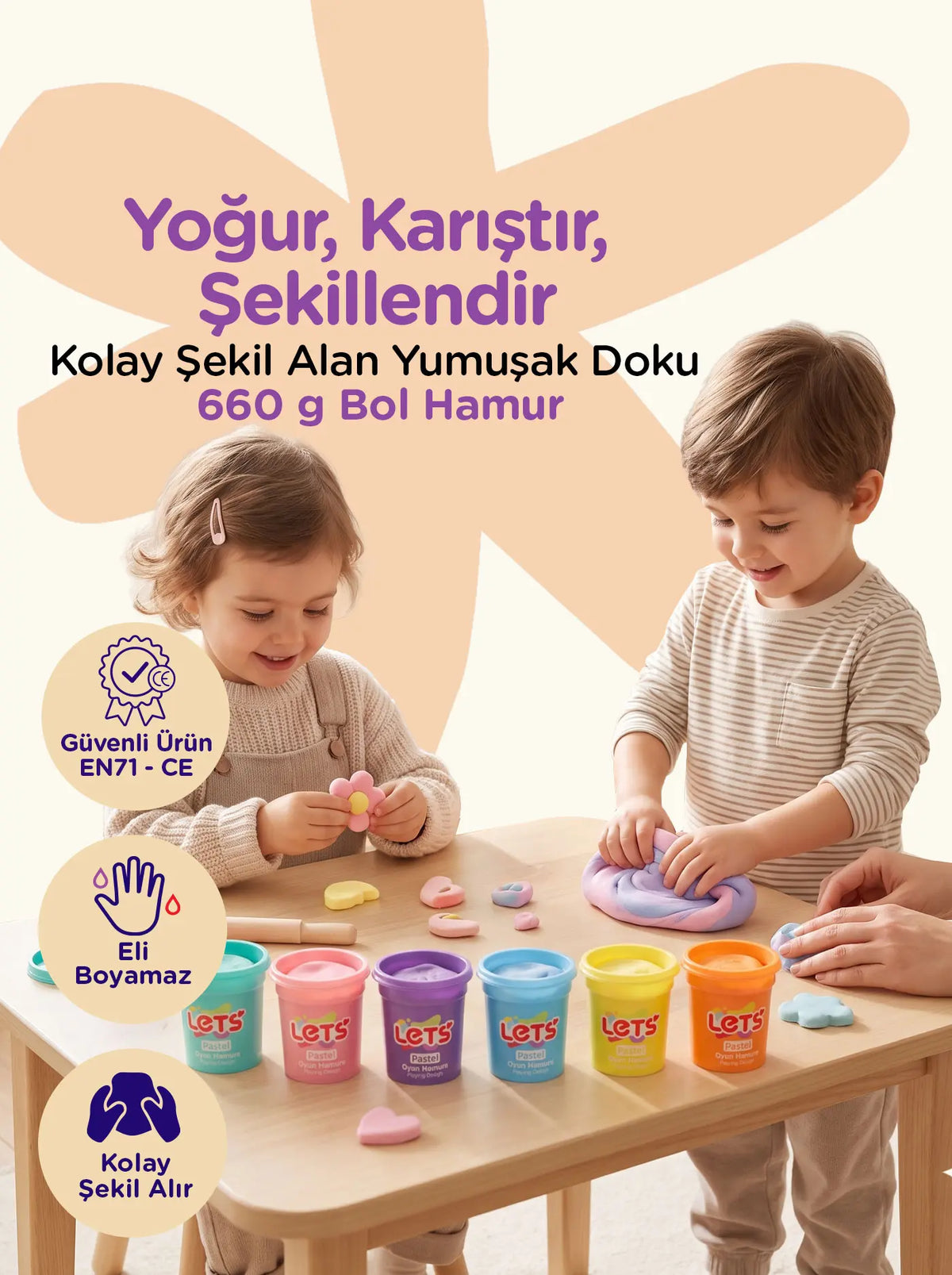 Let's Pastel Play Dough – 6 Colors 3