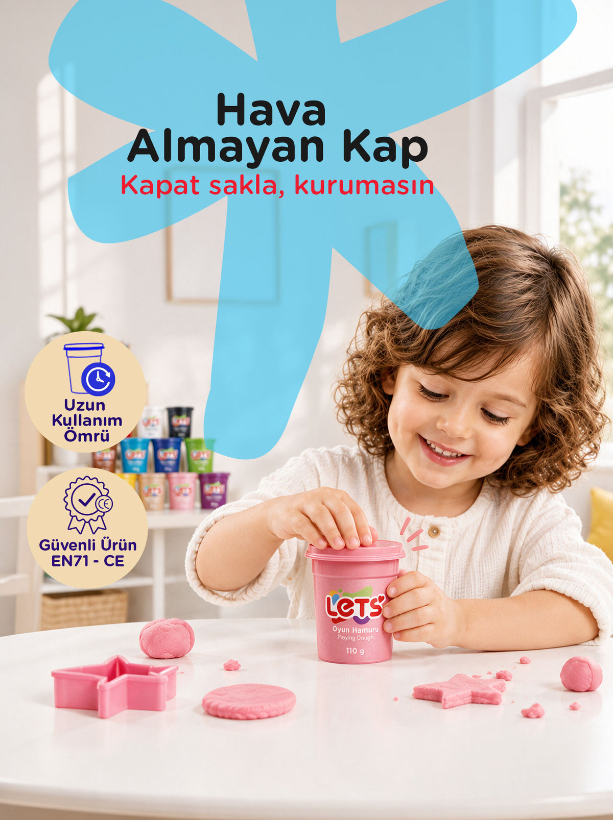 Let's Oyun Hamuru Tekli | 13 Renk Seçeneği