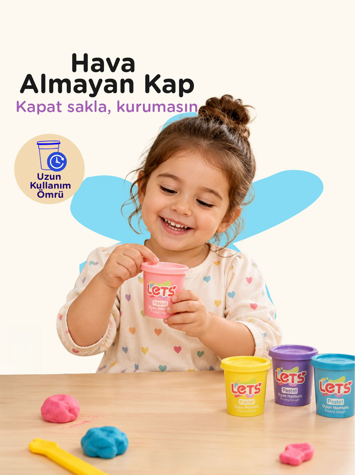 Let’s 4 Renk Pastel Oyun Hamuru 4