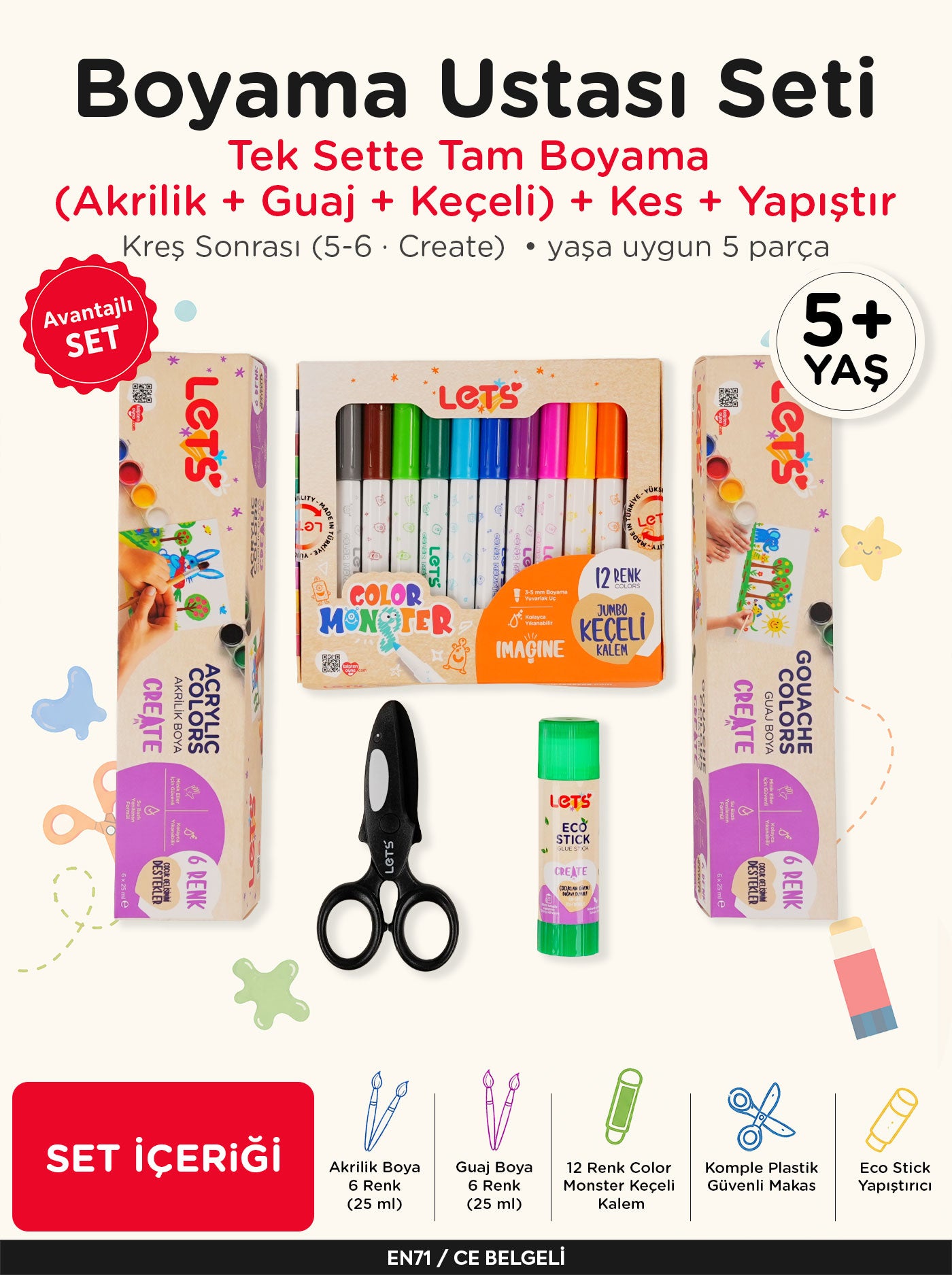 Boyama Ustası Sanat Seti – Çocuk Boya | Let's