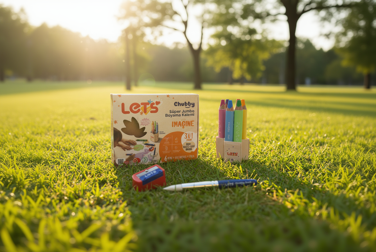 Let’s Chubby Süper Jumbo Pastel Boyama Kalemi Seti 3’ü 1 Arada | 6 Renk