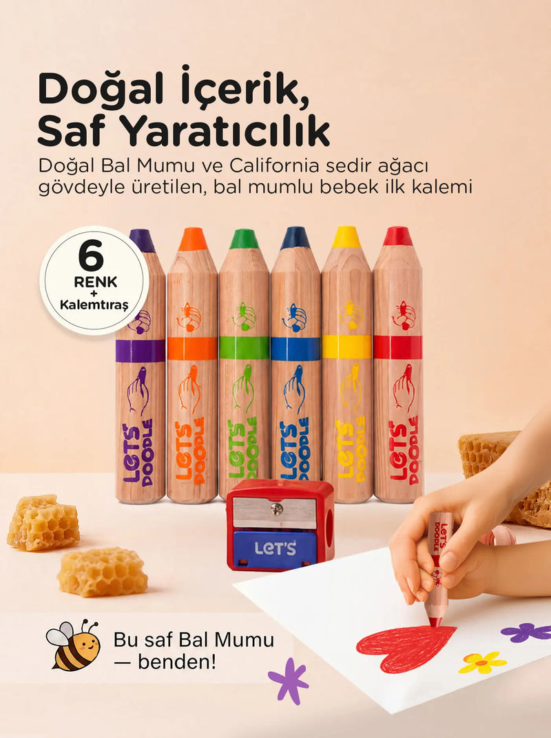 Doodle 6'lı kalem seti içerik görünümü