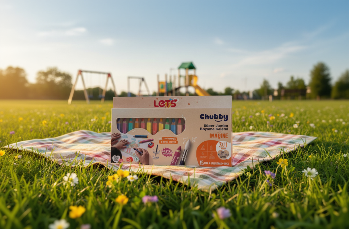 Let’s Chubby Süper Jumbo Boyama Kalemi Seti 3’ü 1 Arada | 15 Renk