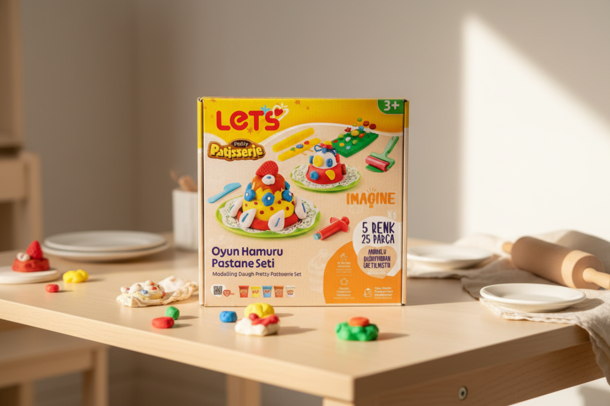 Let’s Oyun Hamuru Pastane Seti – 5 Renk | 25 Parça