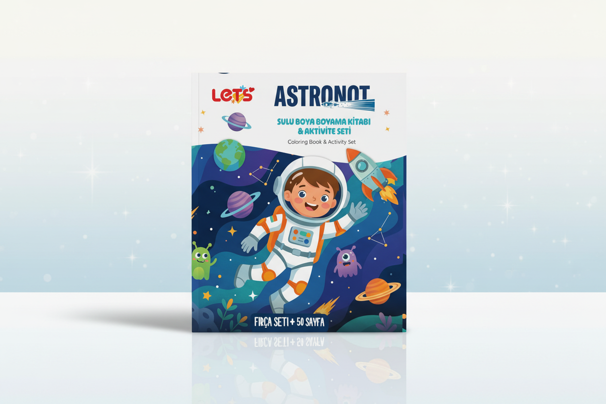 Let’s Astronot Sulu Boya Boyama Kitabı & Aktivite Seti