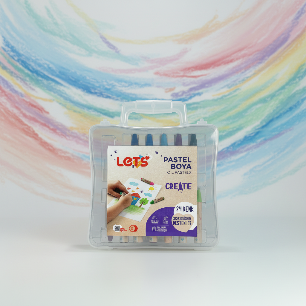 Let’s Pastel Boya Seti Şeffaf Kutu | 24 Renk