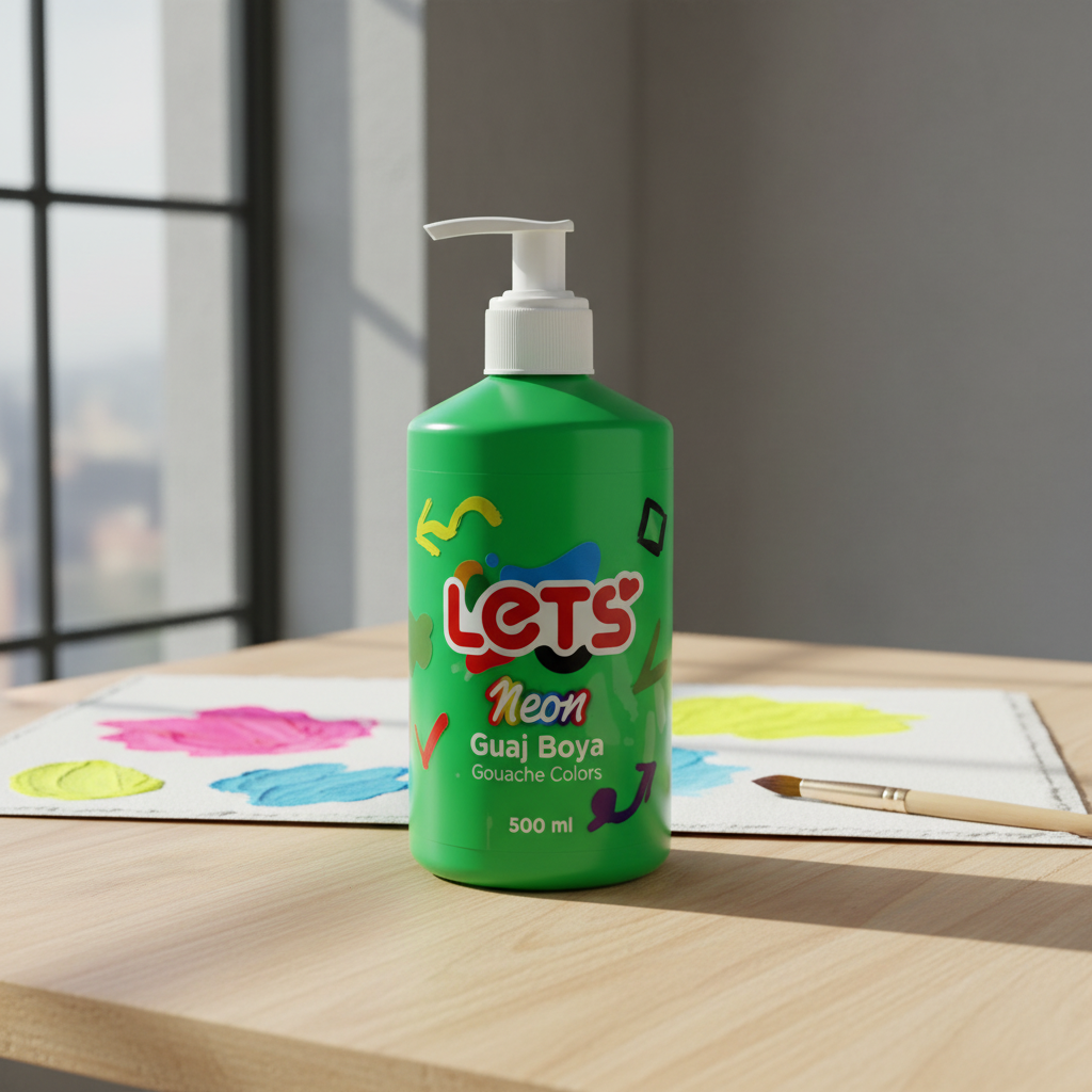 Let's Neon Gouache Paint – 500 ml | 6 Color Options 5