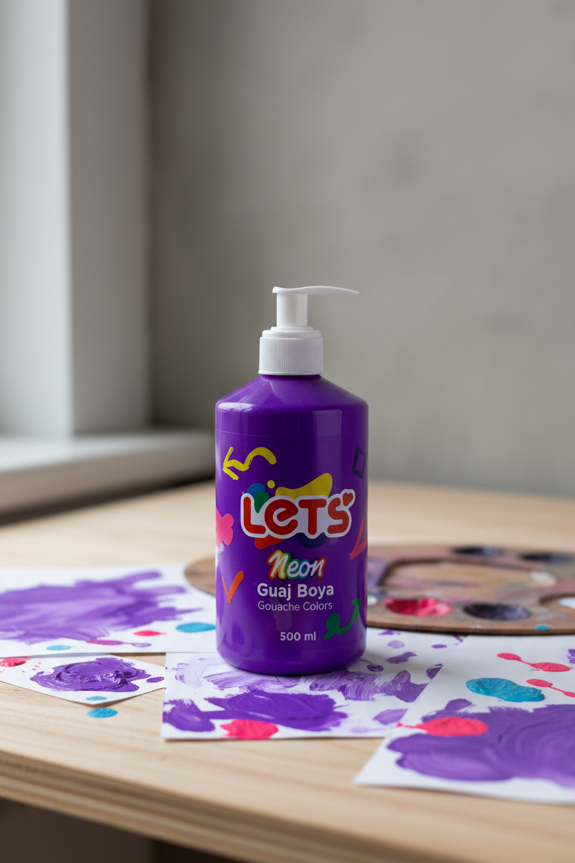 Let's Neon Gouache Paint – 500 ml | 6 Color Options 4