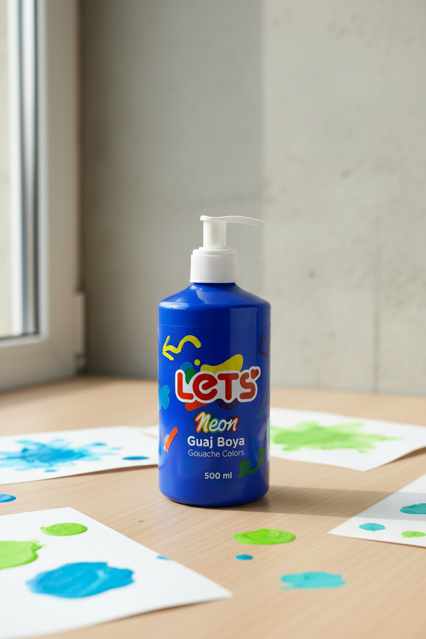 Let's Neon Gouache Paint – 500 ml | 6 Color Options 6