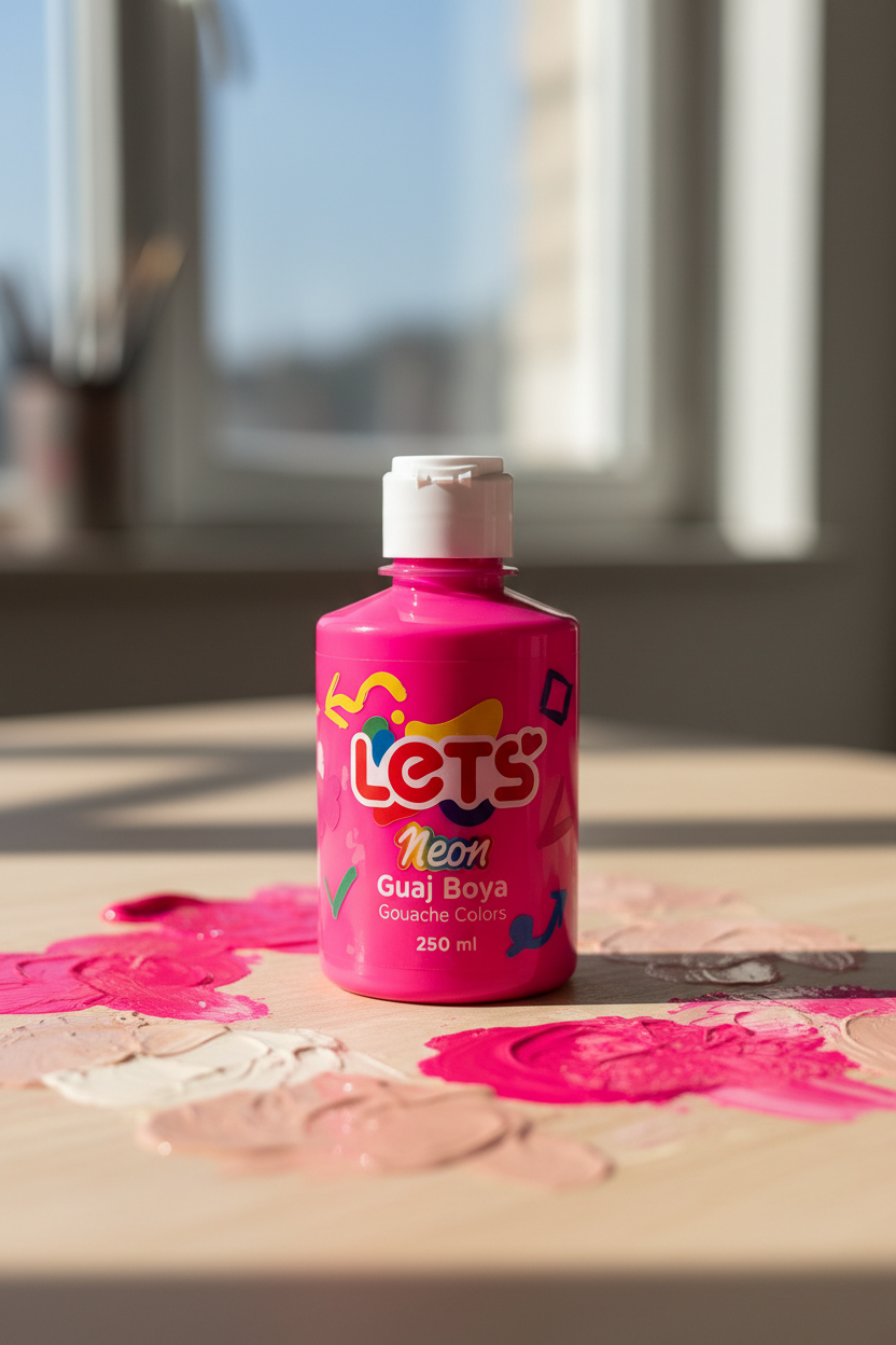 Let's Neon Gouache Paint – 250 ml | 6 Color Options 3