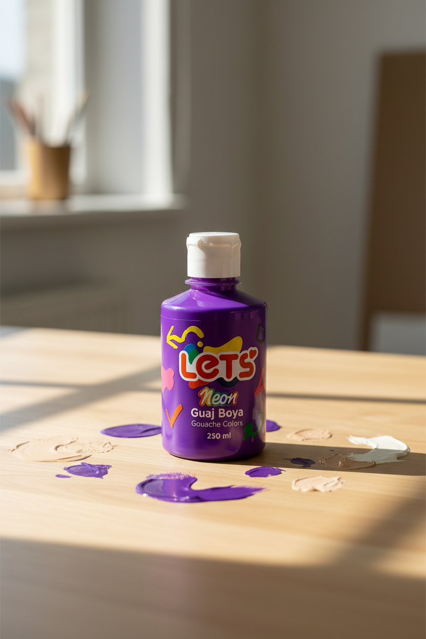 Let's Neon Gouache Paint – 250 ml | 6 Color Options 4