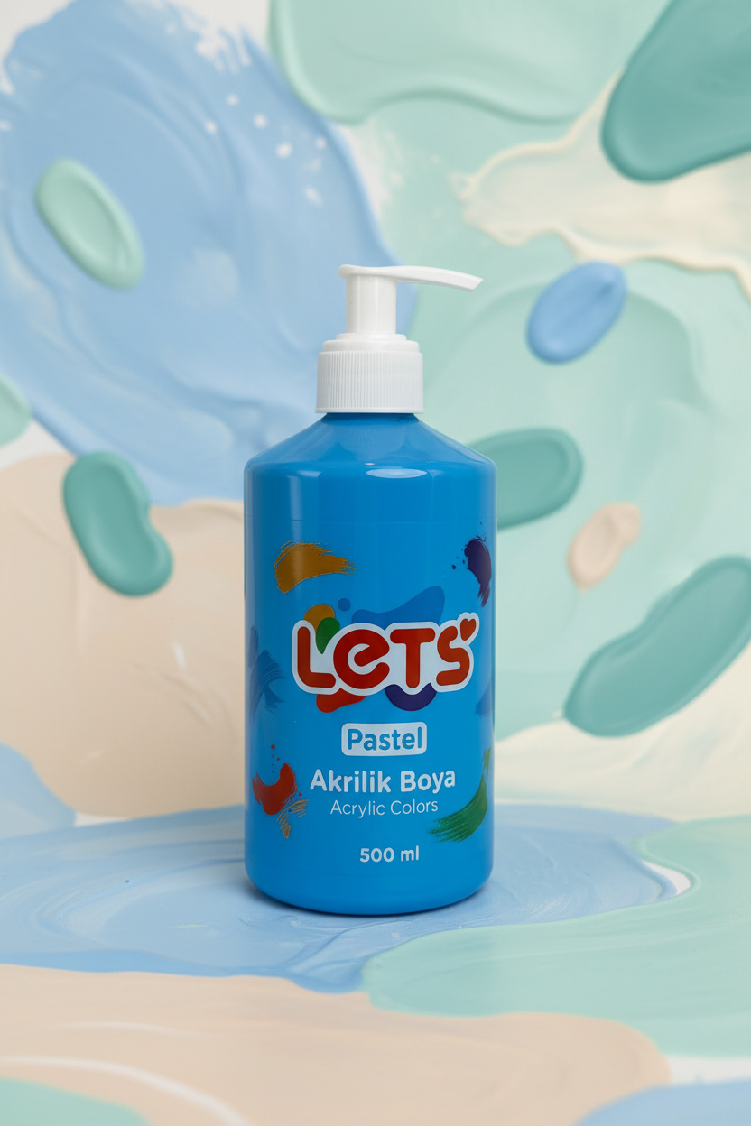 Let's Pastel Acrylic Paint - 500 ml | 6 Color Options 6