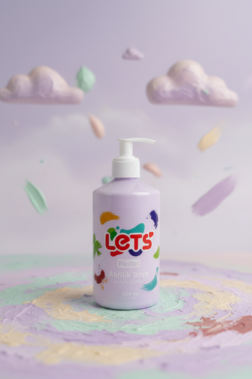 Let's Pastel Acrylic Paint - 500 ml | 6 Color Options 4