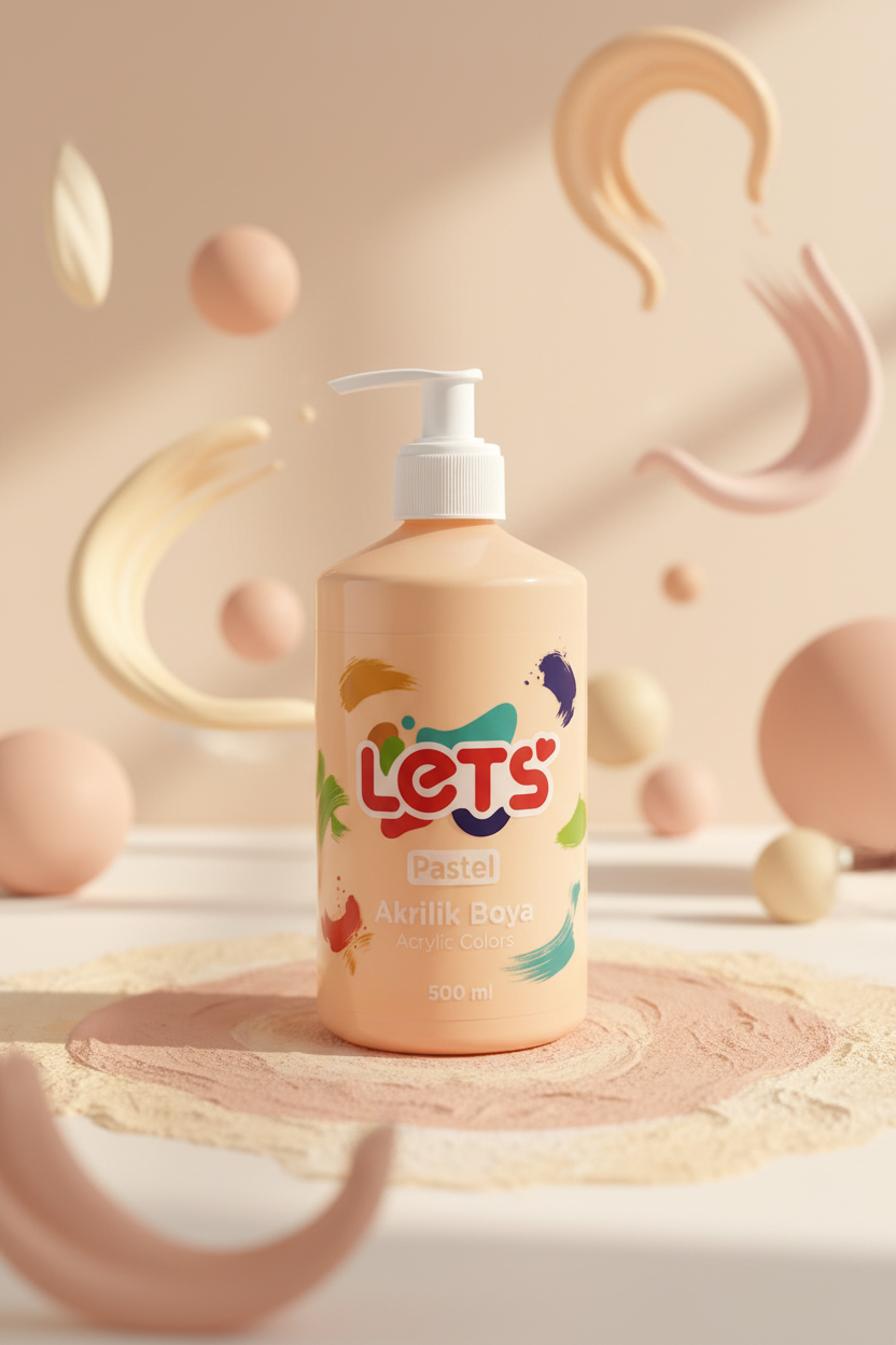 Let’s Pastel Akrilik Boya - 500 ml | 6 Renk Seçeneği