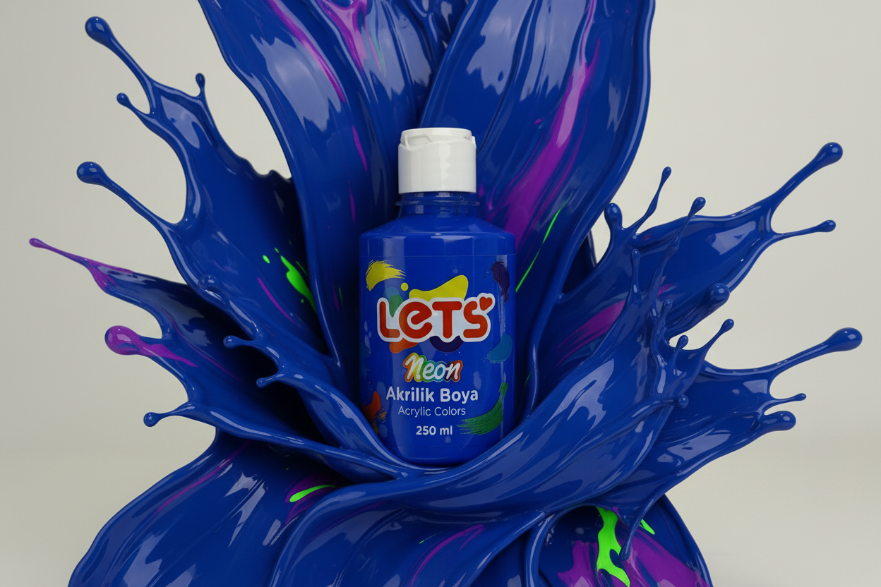 Let's Neon Acrylic Paint – 250 ml | 6 Color Options 6