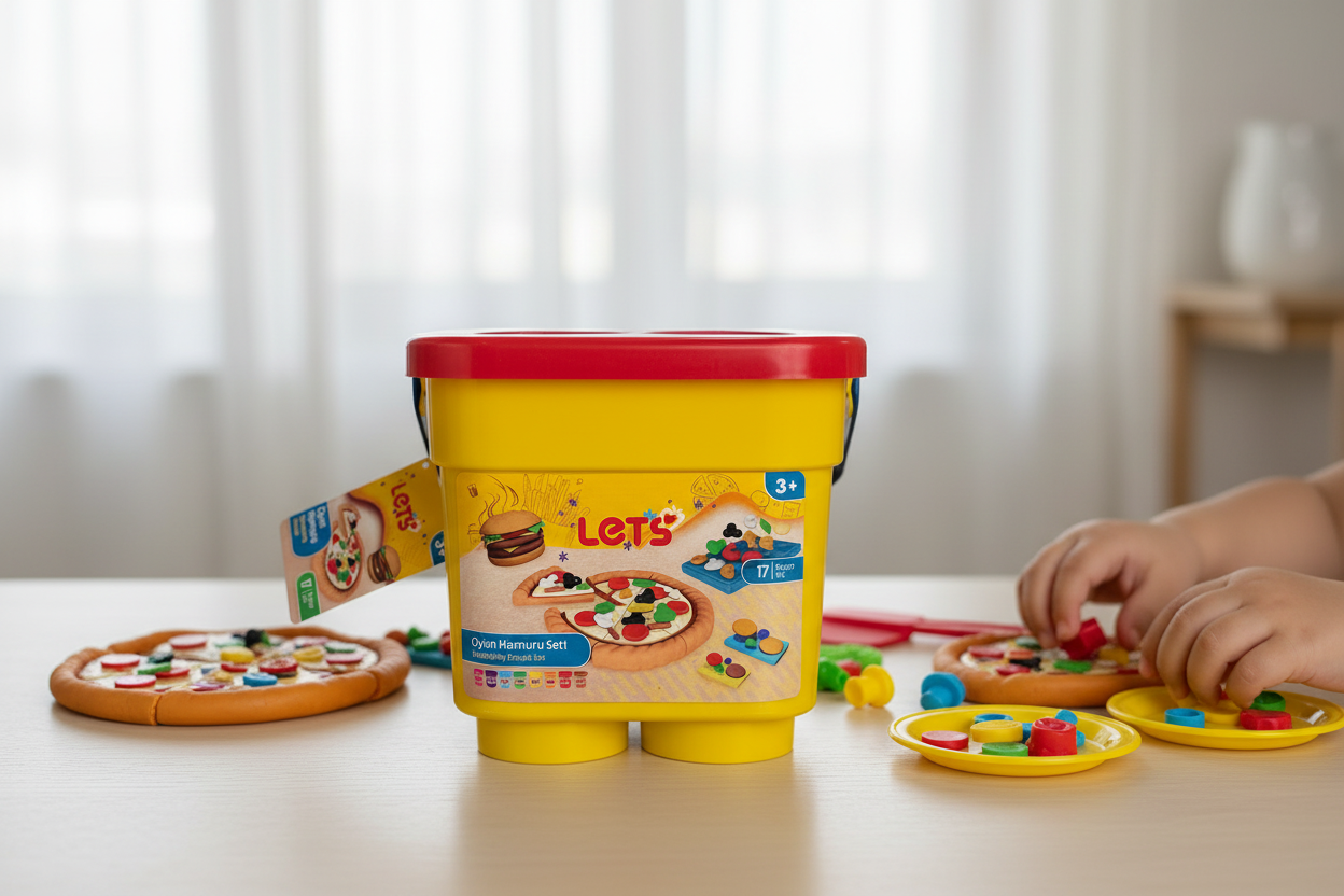 Let's Oyun Hamuru Kova Pizza Seti