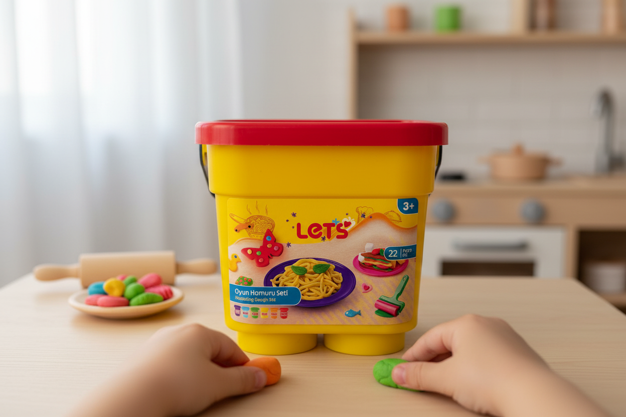 Let’s Oyun Hamuru Kova Makarna Seti