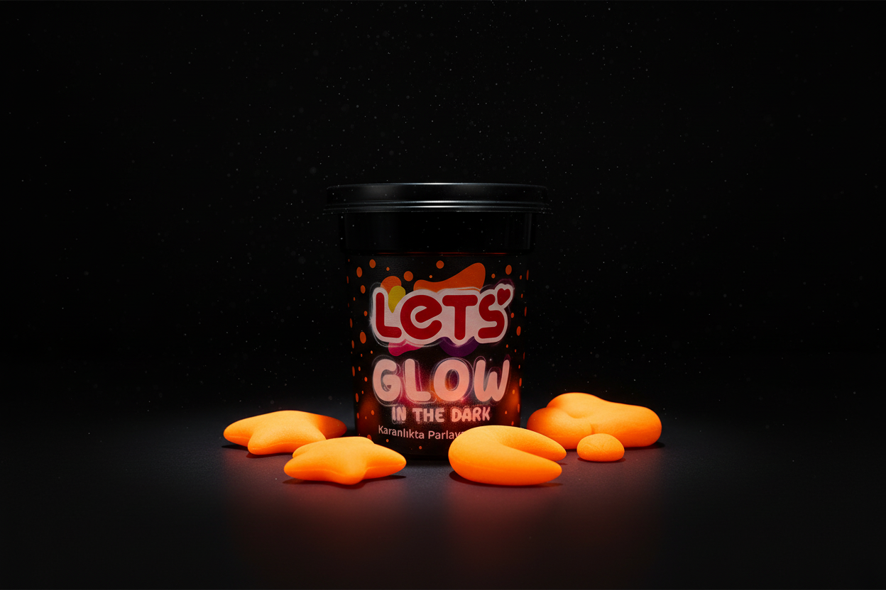 Let’s Karanlıkta Parlayan Oyun Hamuru Tekli | 4 Renk Seçeneği