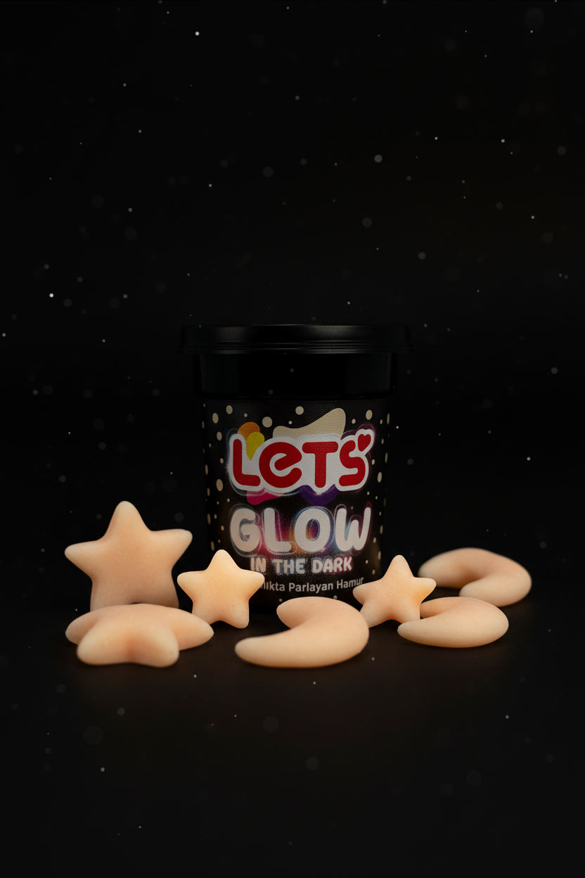 Let’s Karanlıkta Parlayan Oyun Hamuru Tekli | 4 Renk Seçeneği