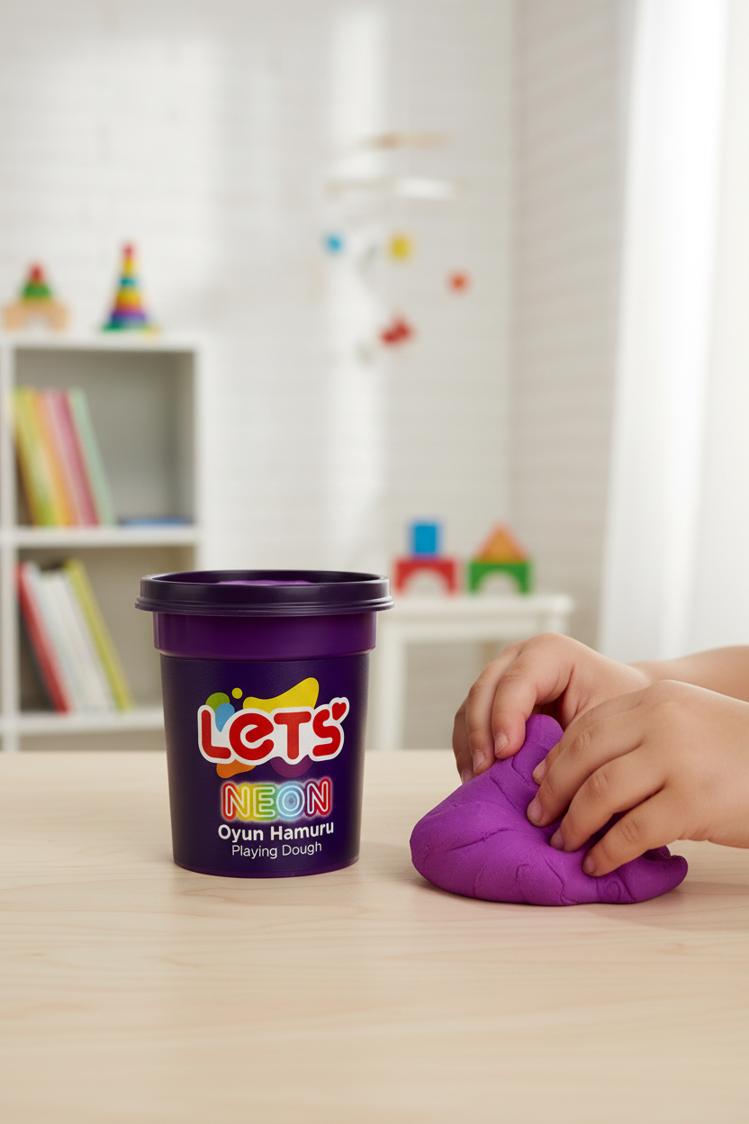Let’s Neon Oyun Hamuru Tekli | 6 Renk Seçeneği 4