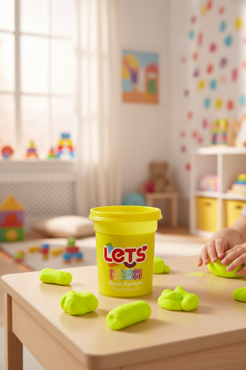 Let’s Neon Oyun Hamuru Tekli | 6 Renk Seçeneği