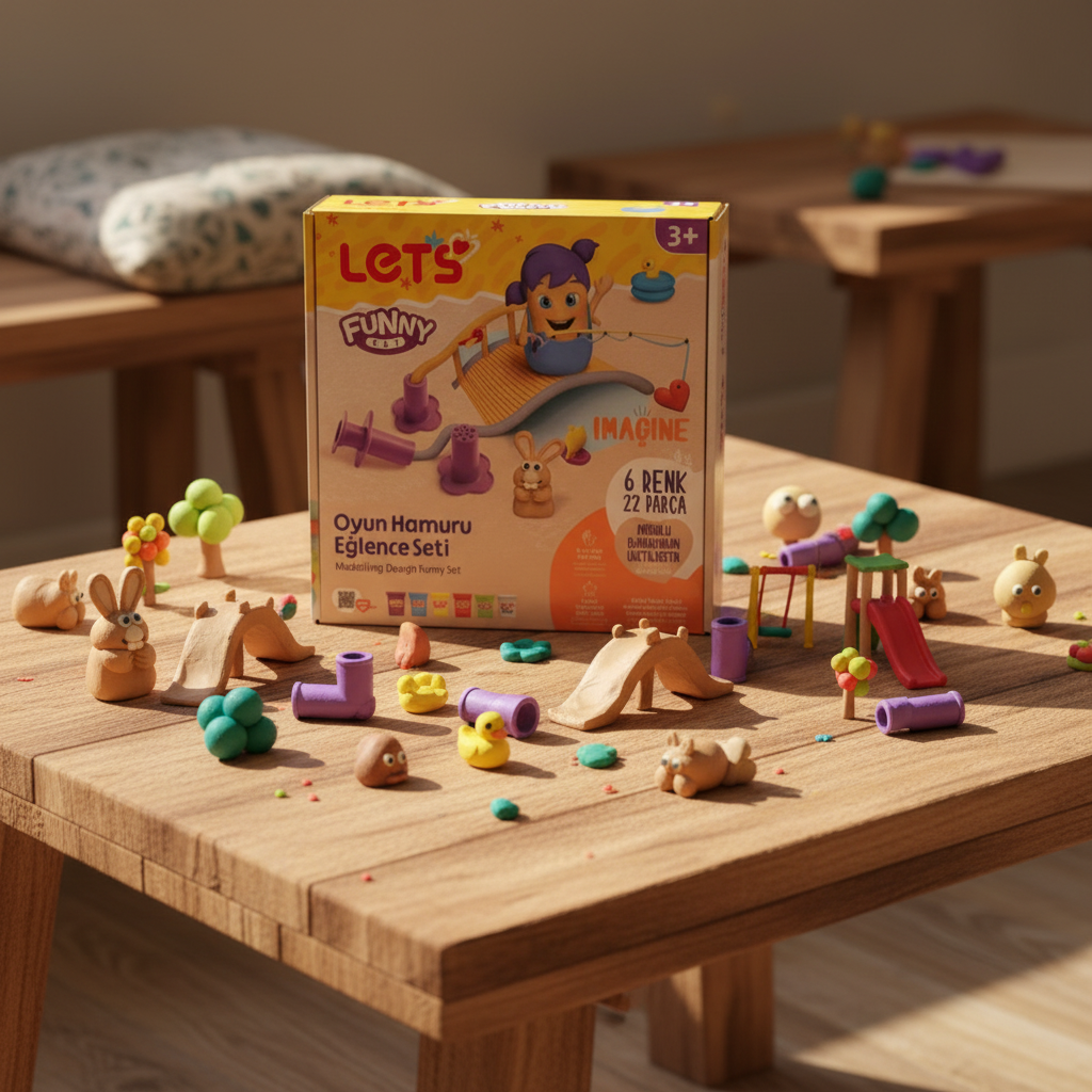 Let’s Oyun Hamuru Eğlence Seti – 6 Renk | 22 Parça