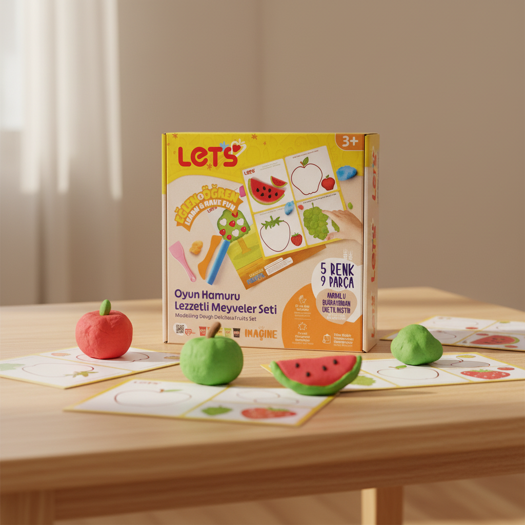 Let’s Oyun Hamuru Lezzetli Meyveler Seti – 5 Renk | 9 Parça