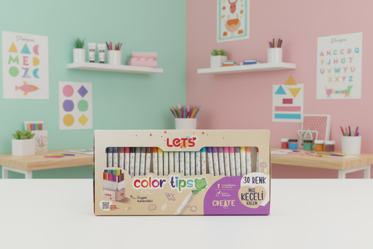 Let's Color Tips Fine Felt-Tip Pens | 30 Colors
