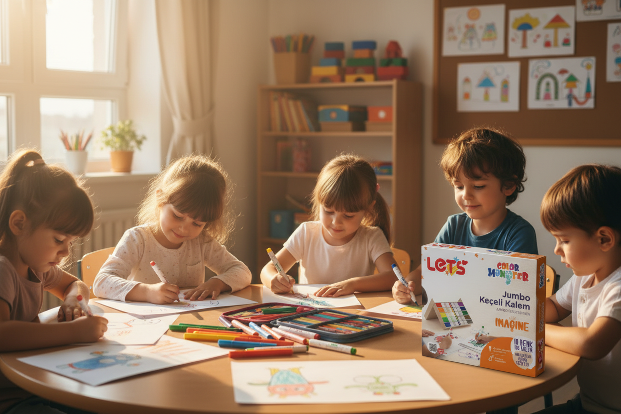 Let's Color Monster Jumbo Felt-Tip Pens | 10 Colors, 180 Pens