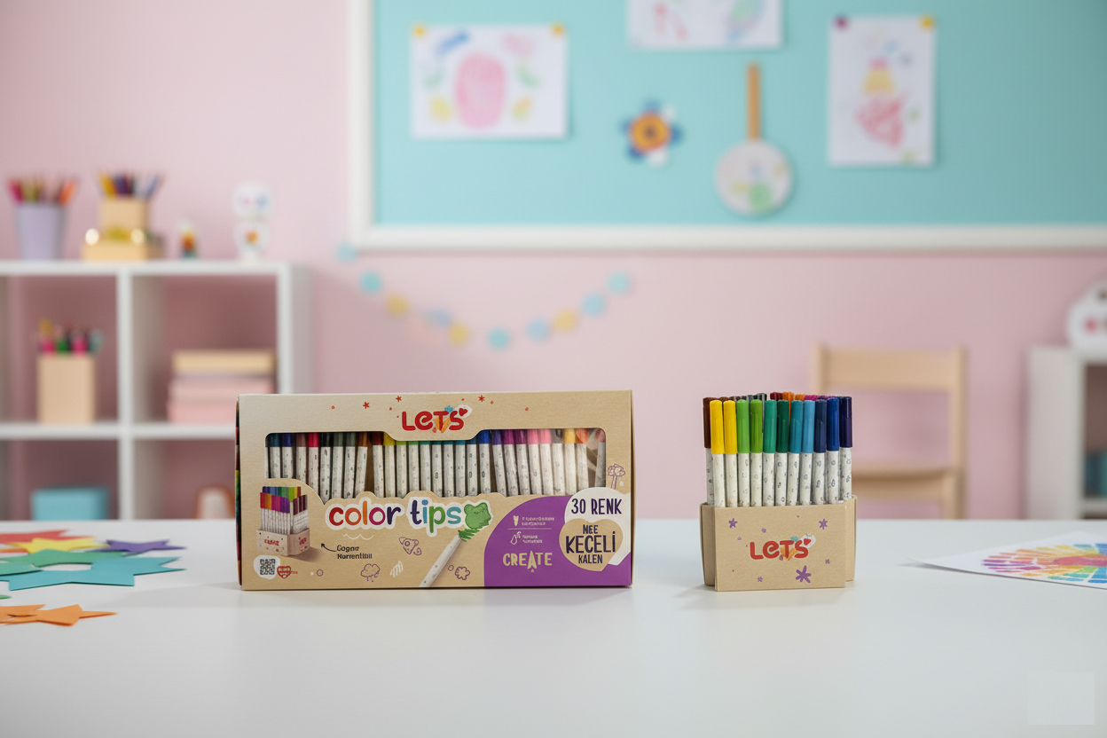 Let's Color Tips Fine Felt-Tip Pens | 30 Colors