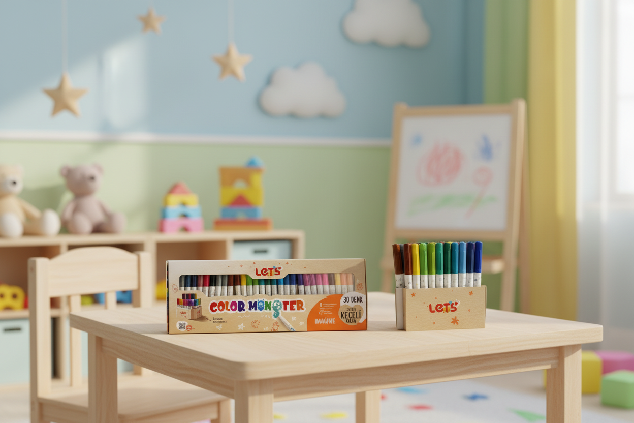 Let's Color Monster Jumbo Felt-Tip Pens | 30 Colors