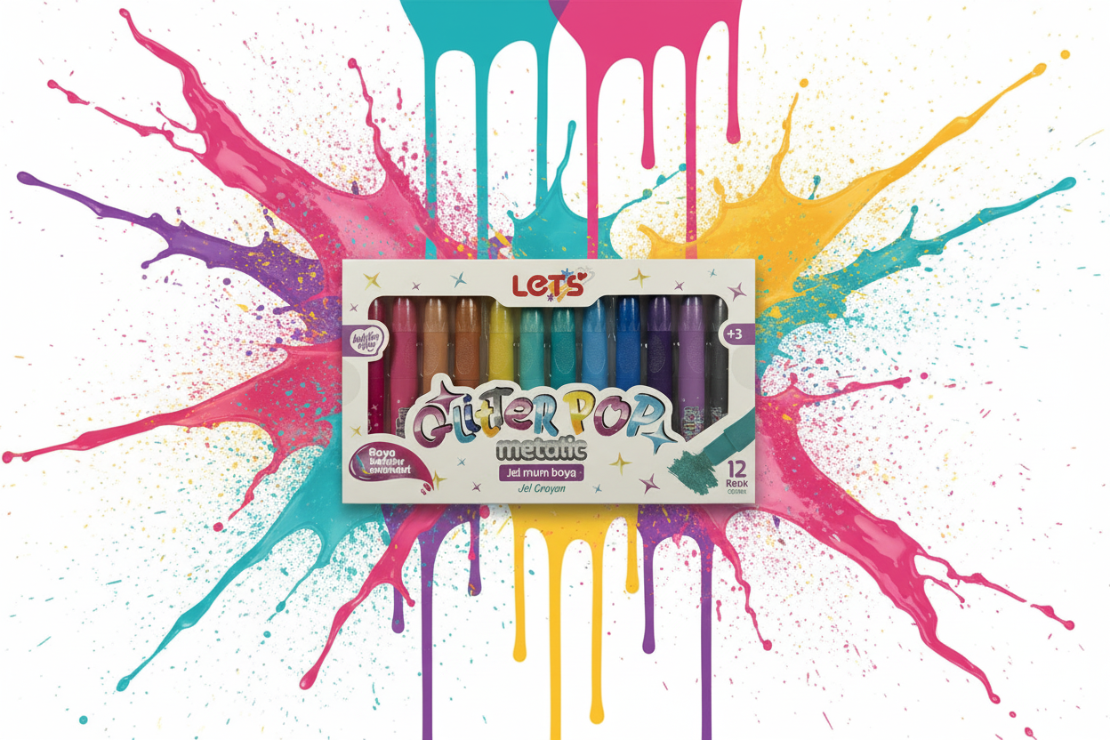 Let’s Glitter Pop Metallic Jel Mum Boya | 12 Renk