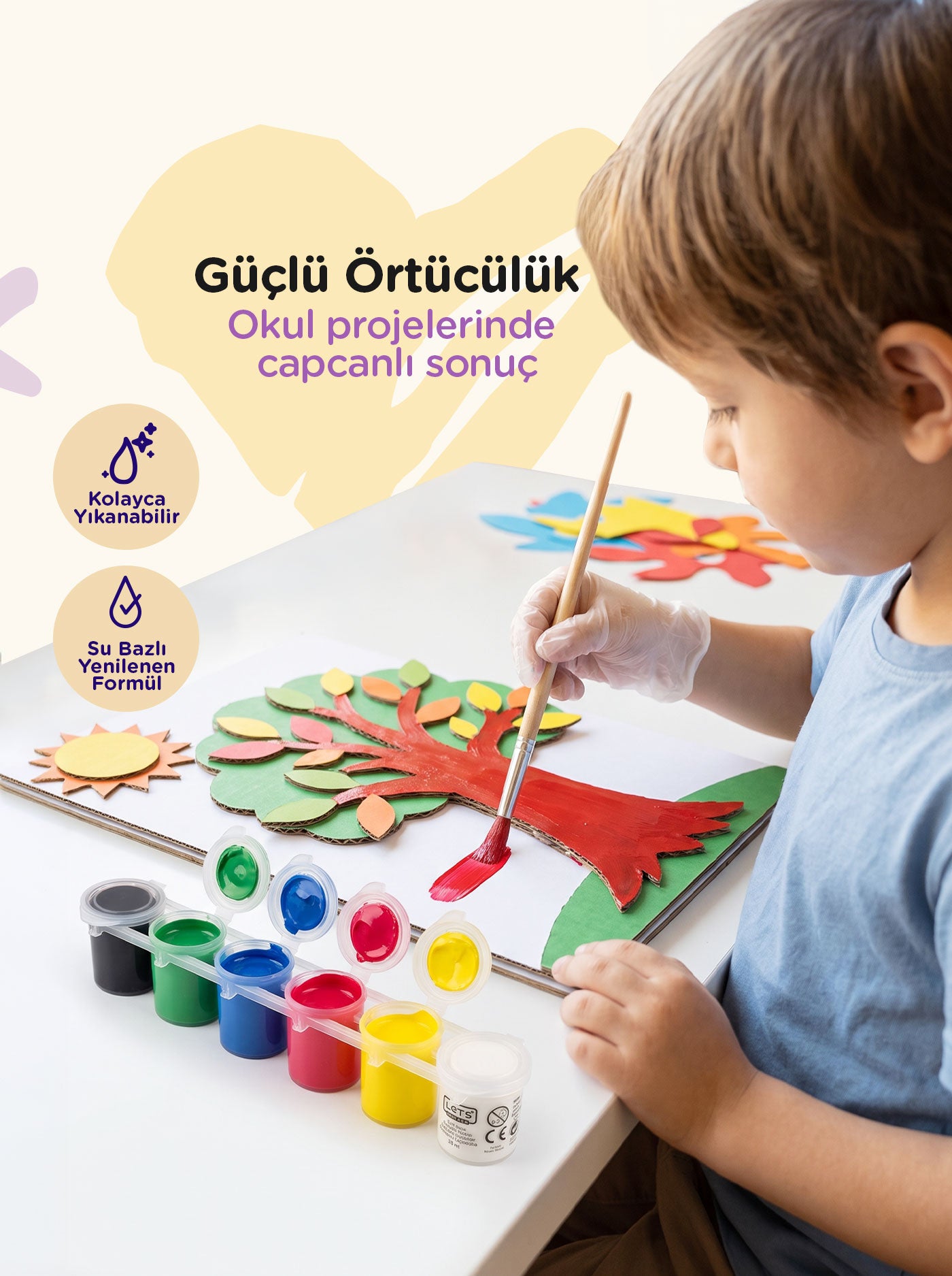 Guaj Boya 6 Renk 25 ml – Yoğun Pigment | Let's