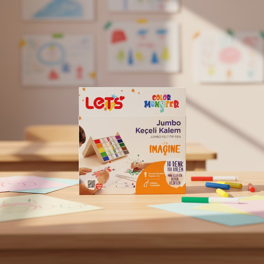 Let's Color Monster Jumbo Felt-Tip Pens | 10 Colors, 180 Pens