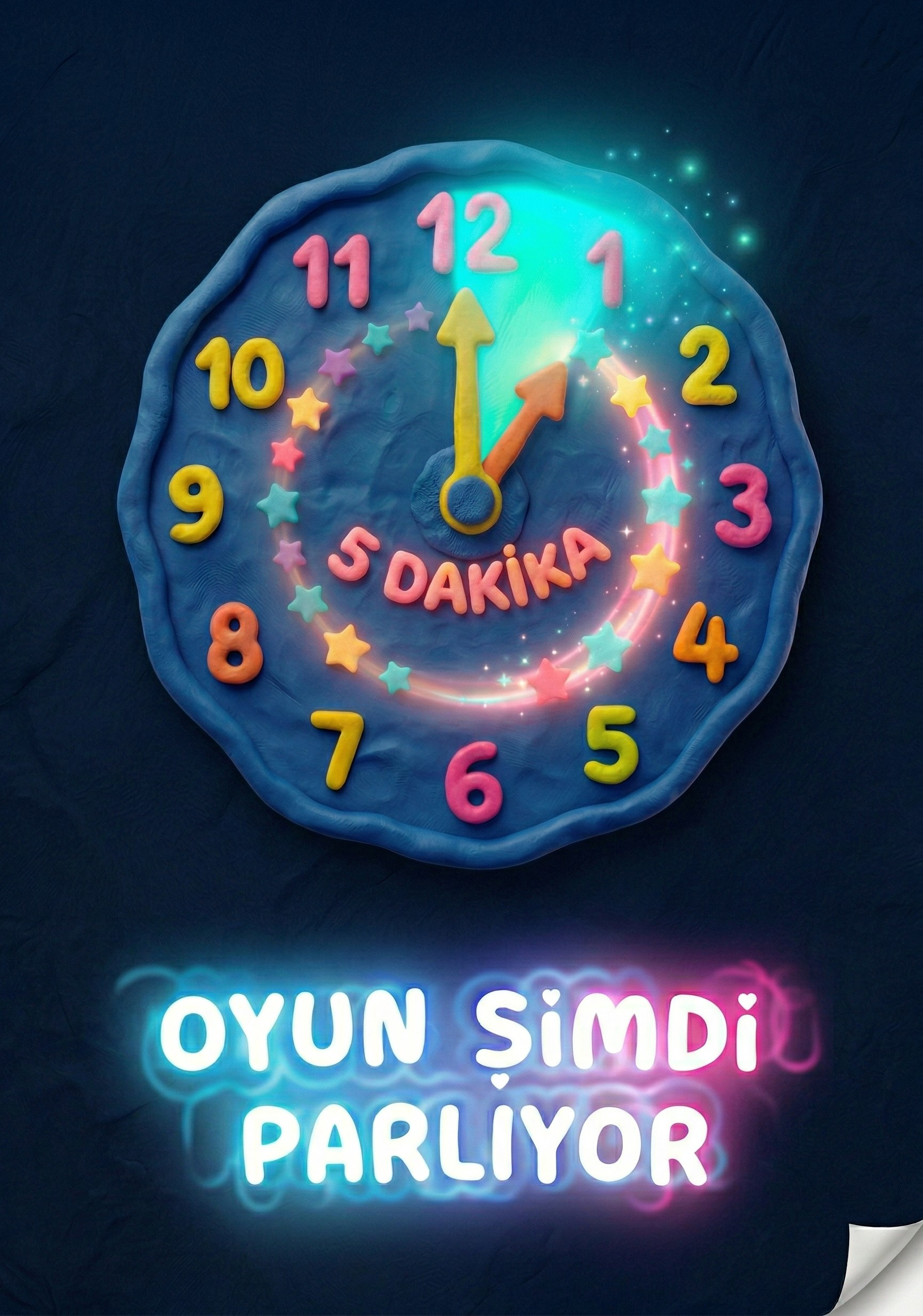 Let’s 4 Renk Karanlıkta Parlayan Oyun Hamuru 4