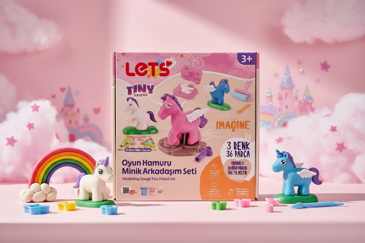 Let’s Oyun Hamuru Minik Arkadaşım Seti – 3 Renk | 36 Parça