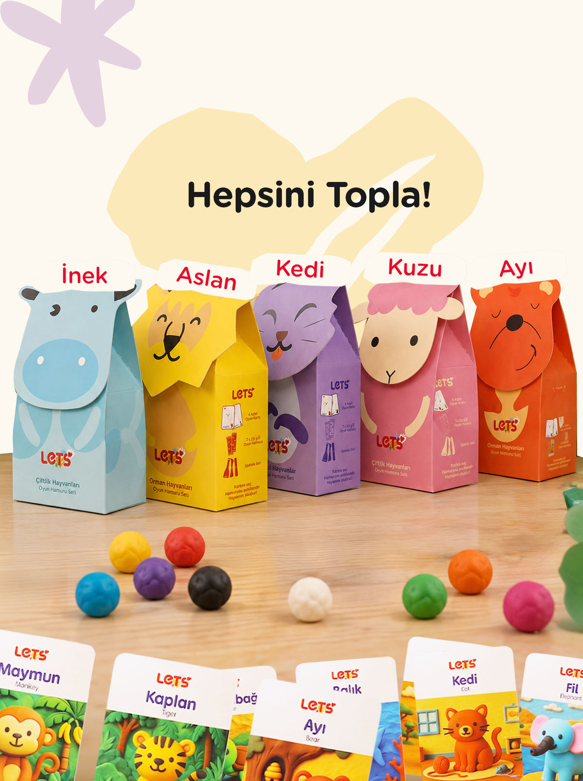 Aktivite Seti – Oyun Hamurlu Çiftlik Kuzu 140g | Let's 4