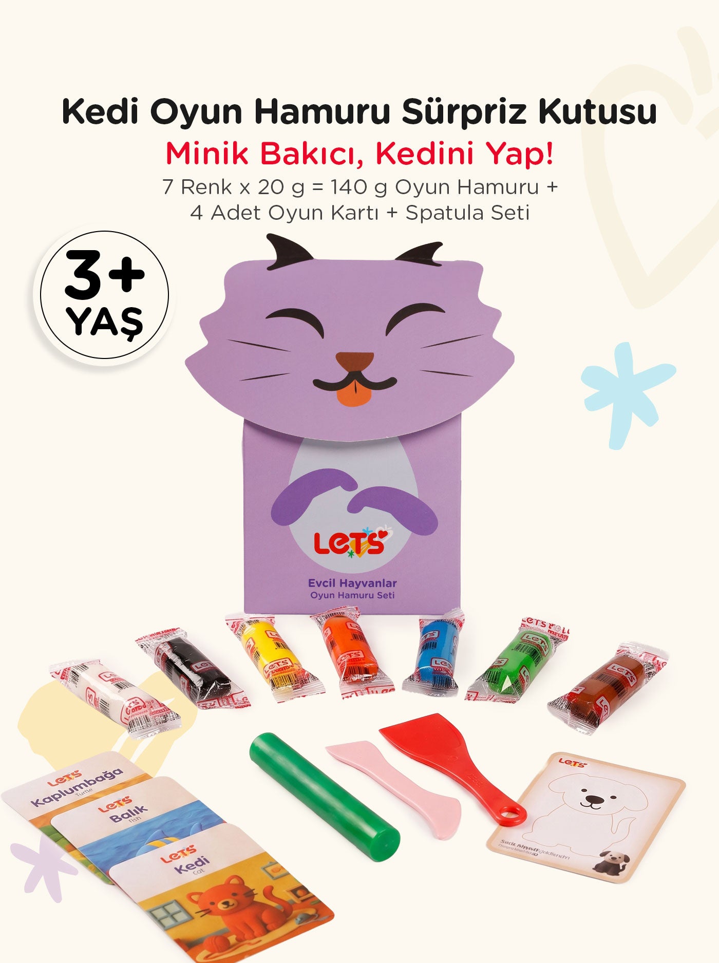 Aktivite Seti – Oyun Hamurlu Evcil Hayvanlar 140g | Let's