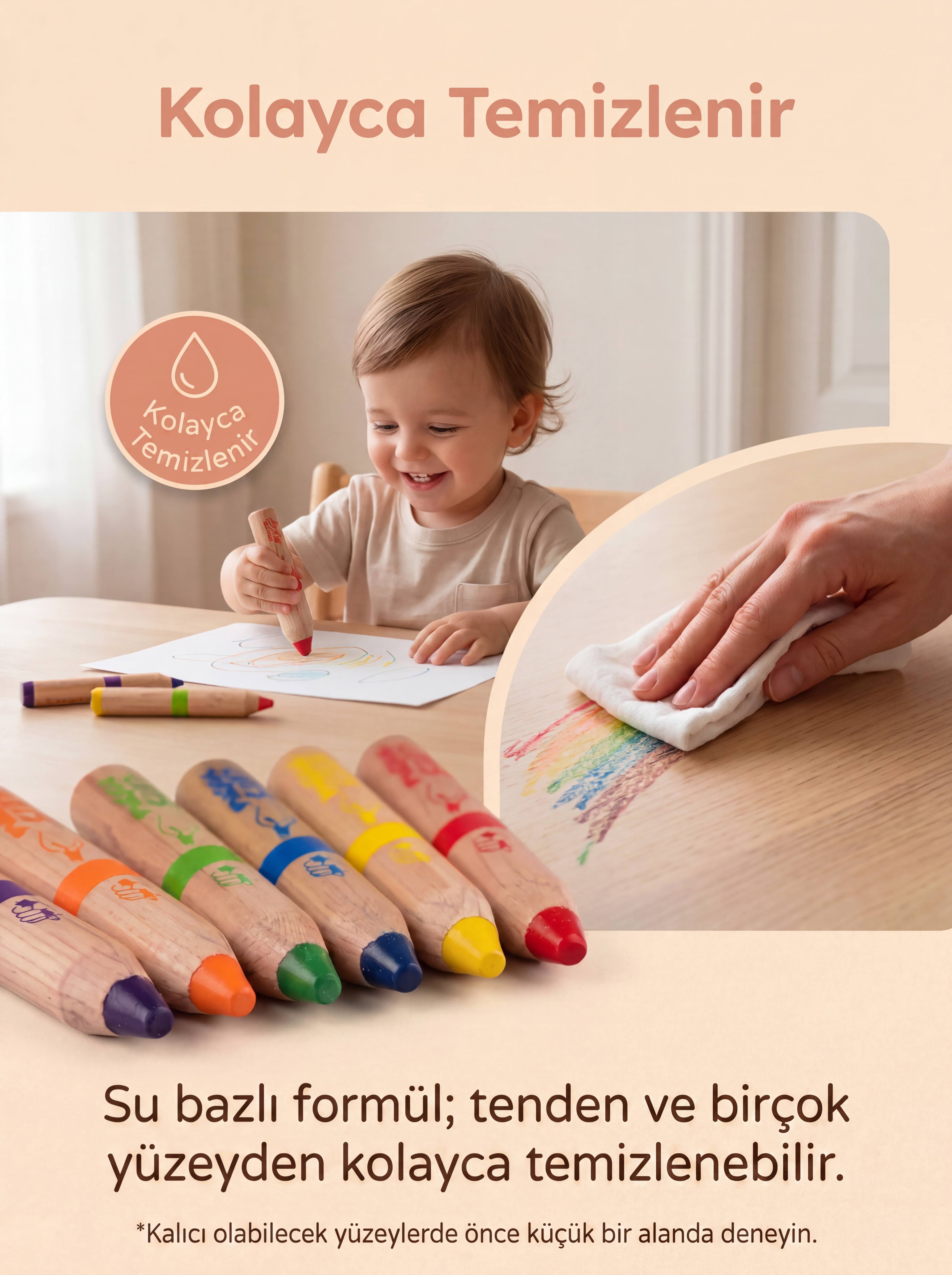 Let’s Doodle İlk Kalem 6’lı - Minik Eller İçin Doğal İçerik 4