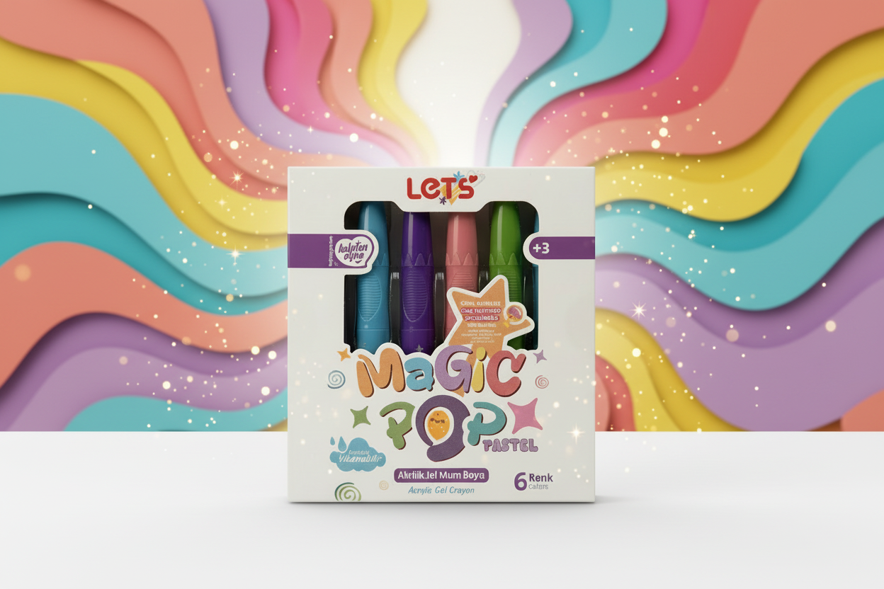 Let’s Magic Pop Pastel Akrilik Jel Mum Boya | 6 Renk