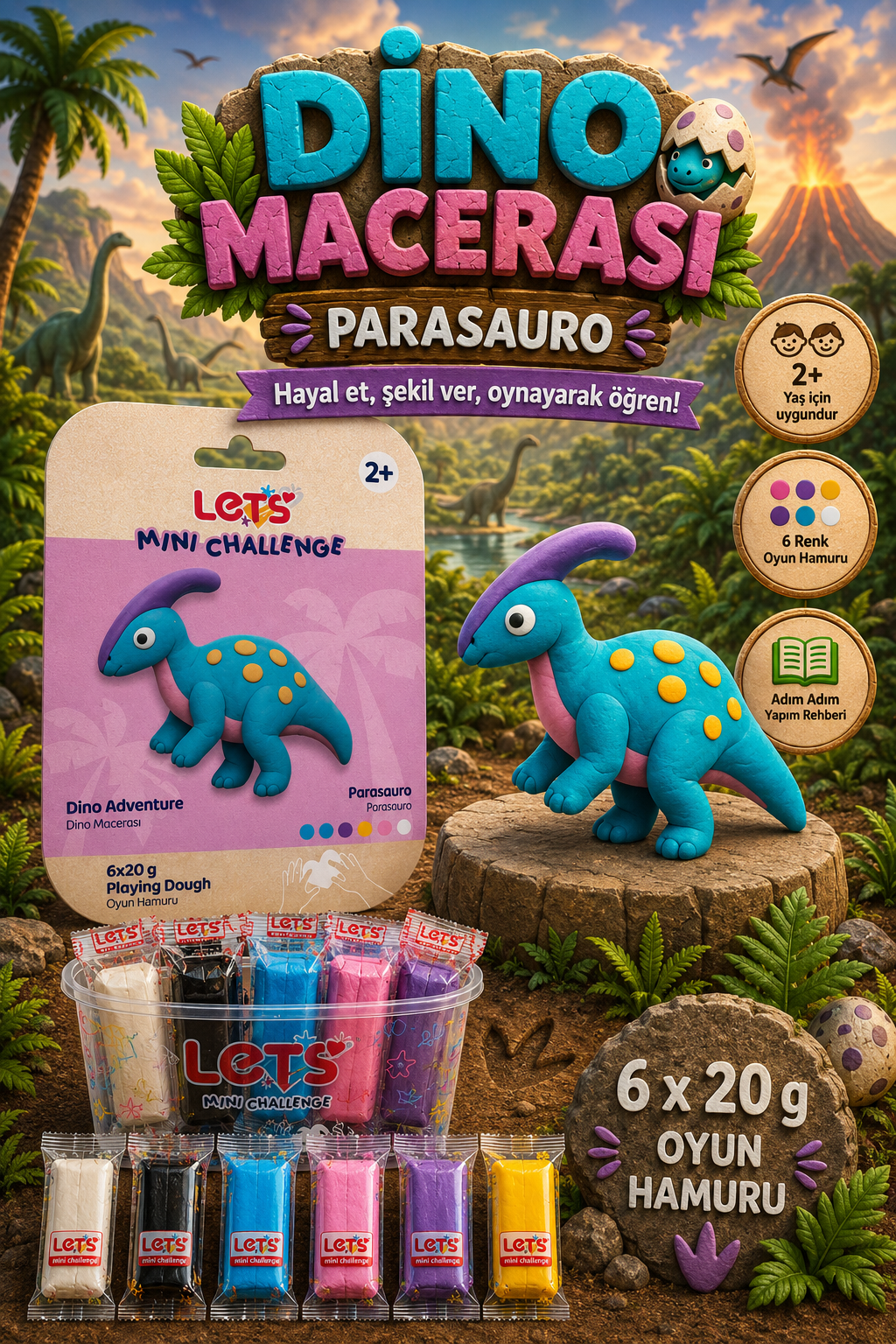Let's Play Dough &amp; Dino Adventure Series 3