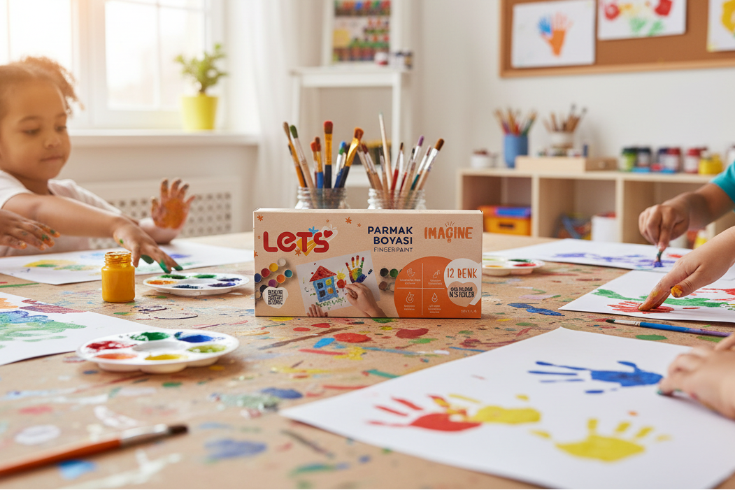 Let's Imagine Finger Paint Set – 12 Colors