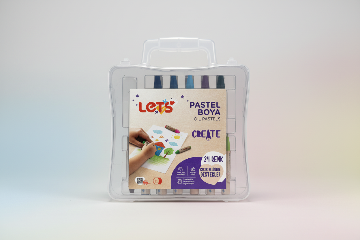 Let’s Pastel Boya Seti Şeffaf Kutu | 24 Renk