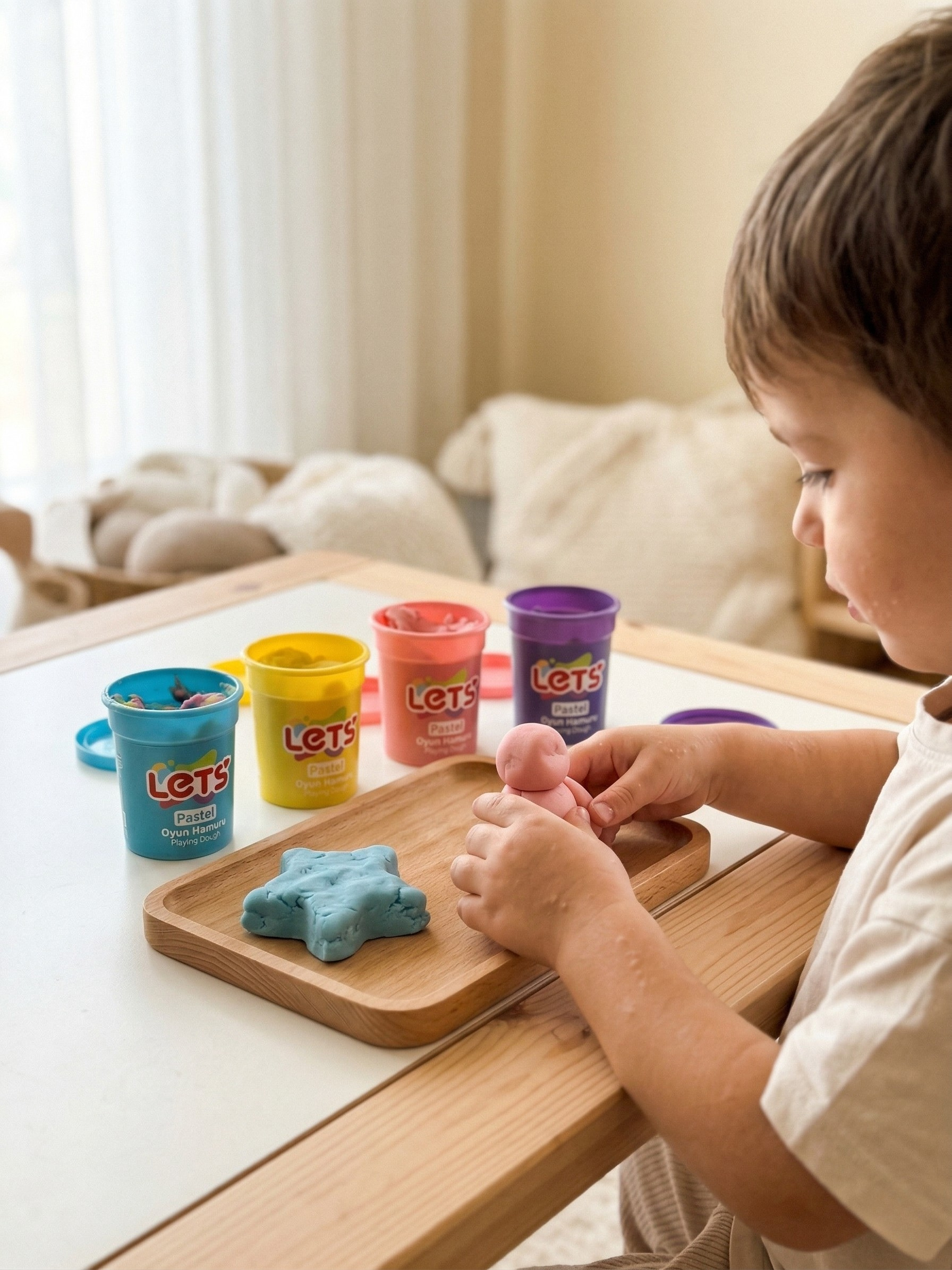 Let’s 4 Renk Pastel Oyun Hamuru