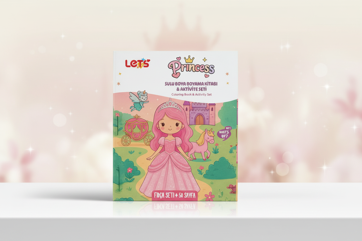 Let’s Princess Sulu Boya Boyama Kitabı & Aktivite Seti